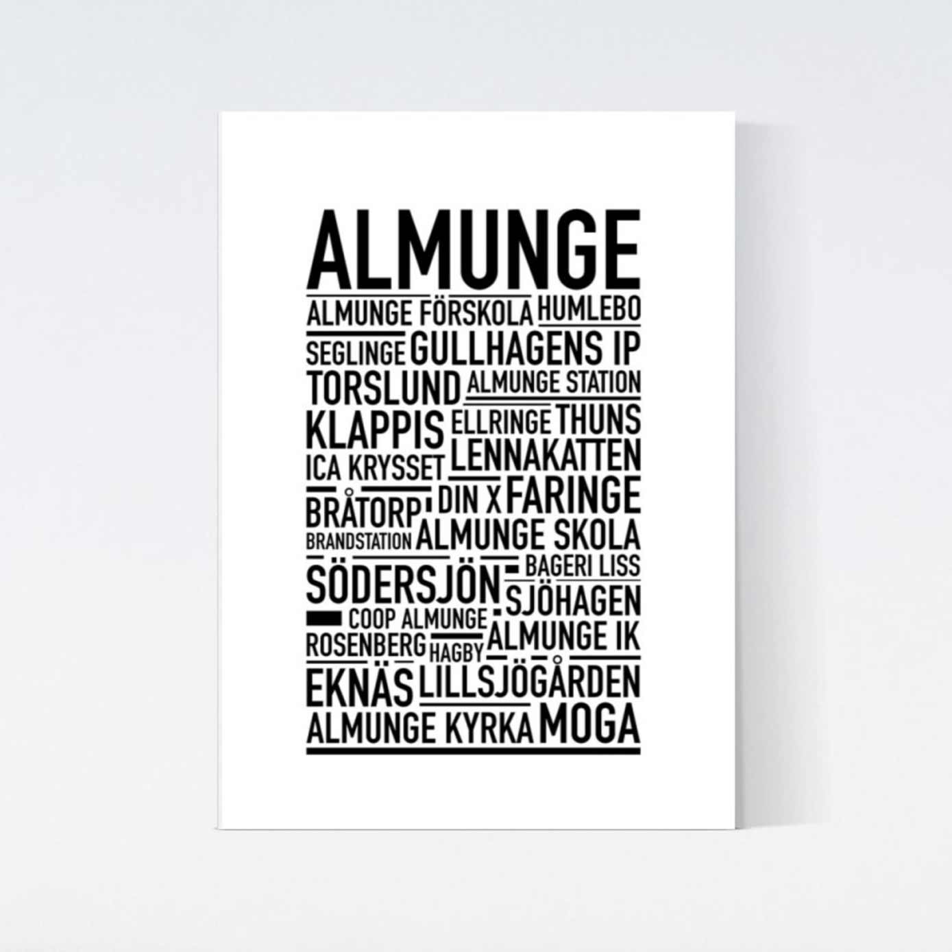Almunge Text Poster