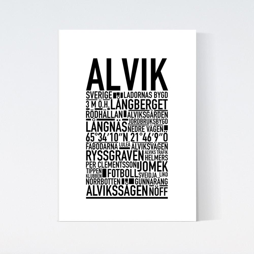 Alvik Text Poster