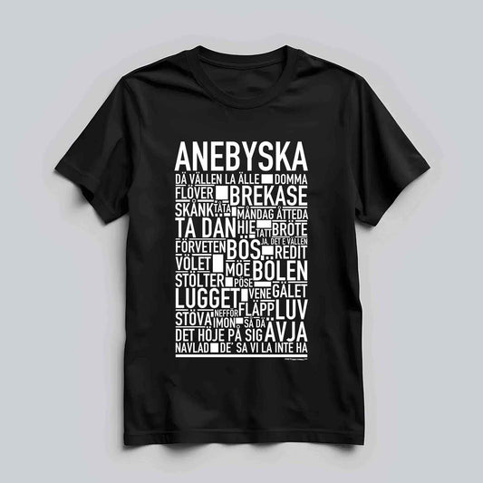 Anebyska Dialekt Text T-shirt