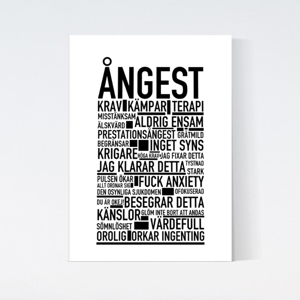 Ångest Text Poster