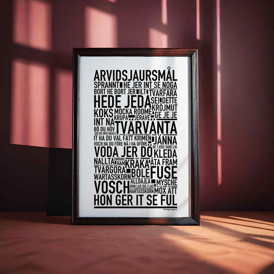 Arvidsjaursmål Dialekt Text Poster
