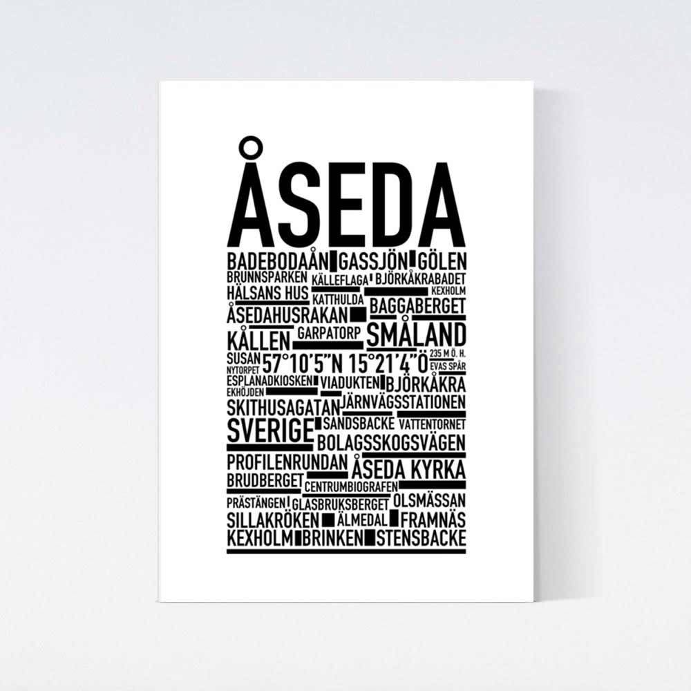 Åseda Text Poster