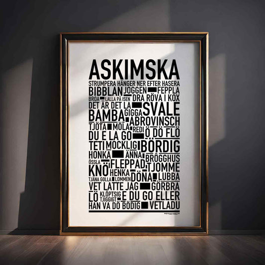 Askimska Dialekt Text Poster