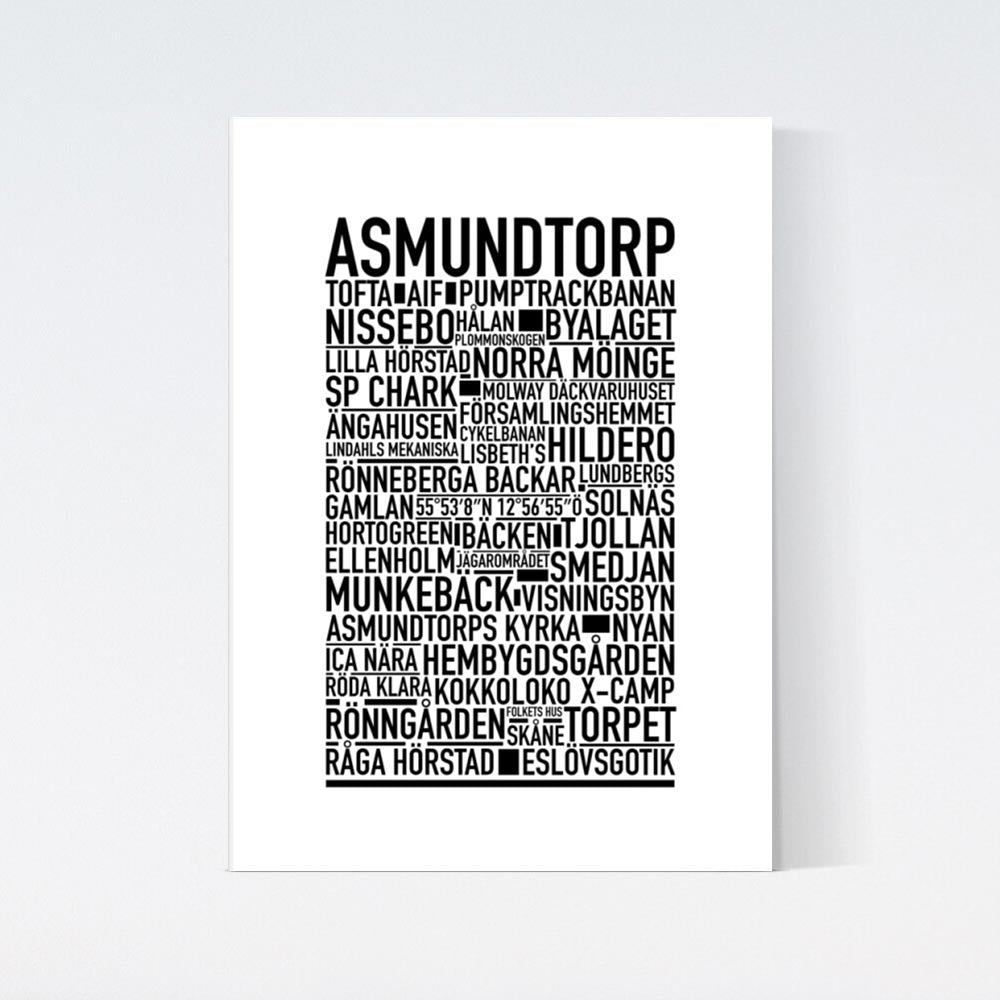Asmundtorp Text Poster