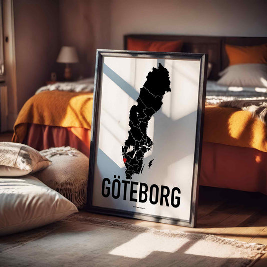 Göteborg Red Heart Poster