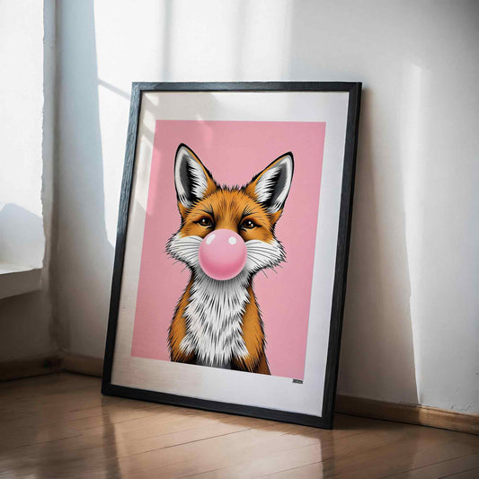 Bubblegum Fox Poster