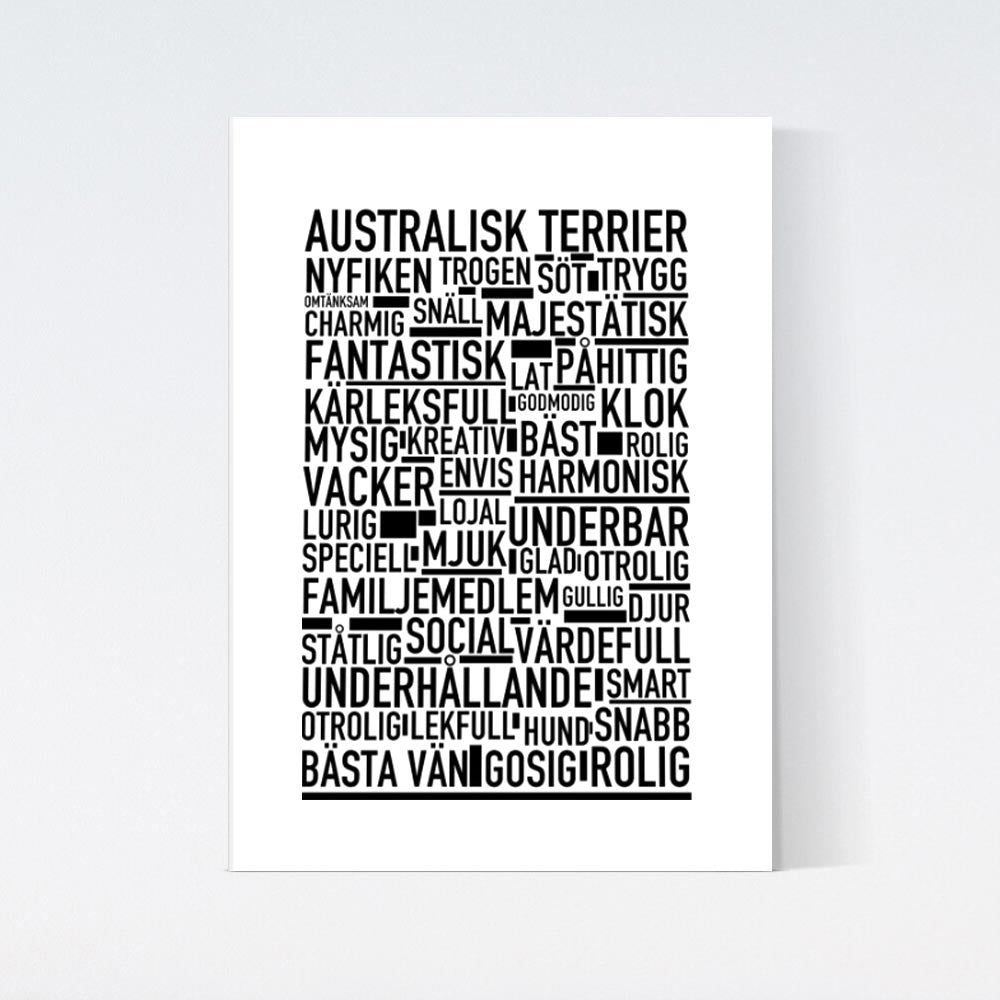 Australisk Terrier Text Poster