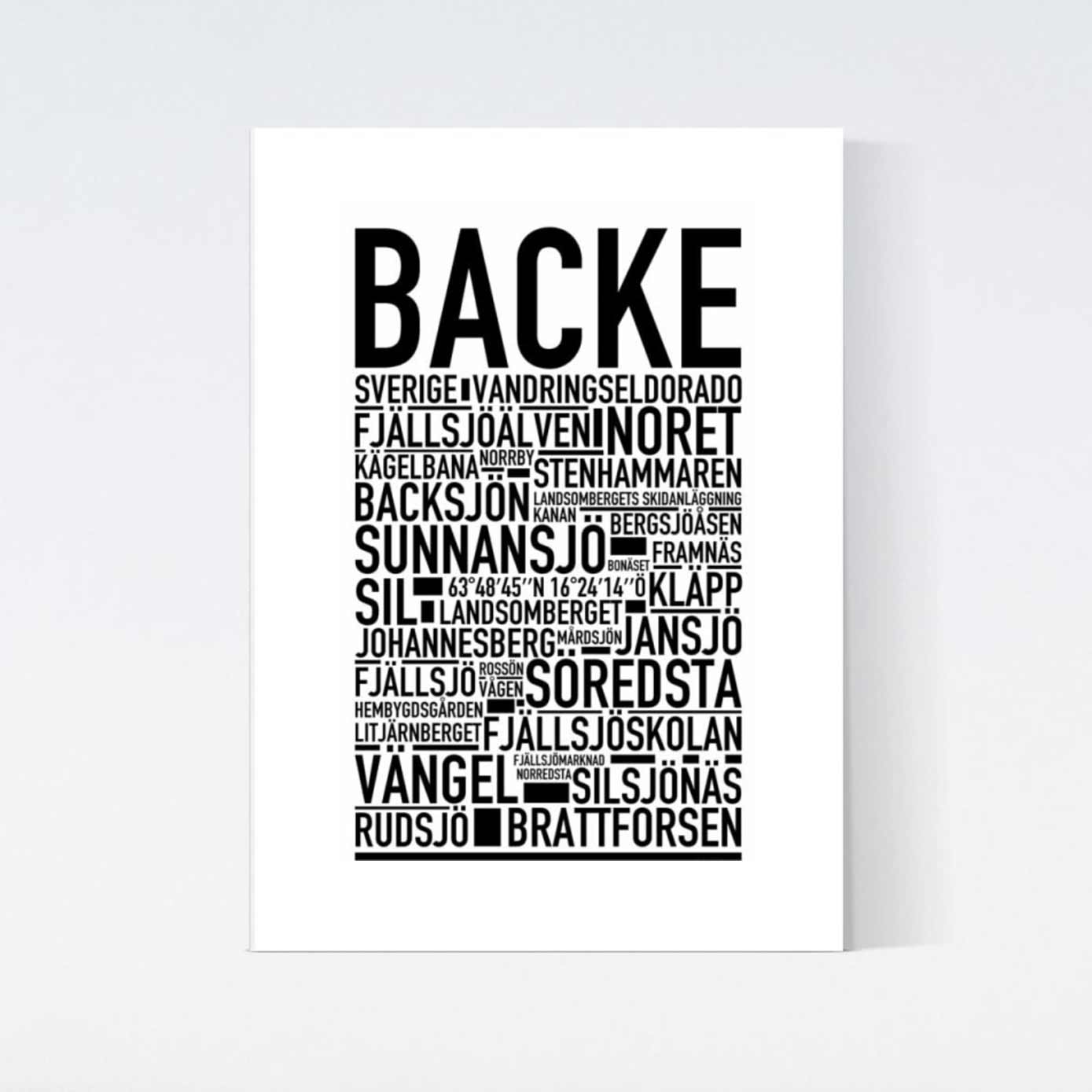 Backe Text Poster