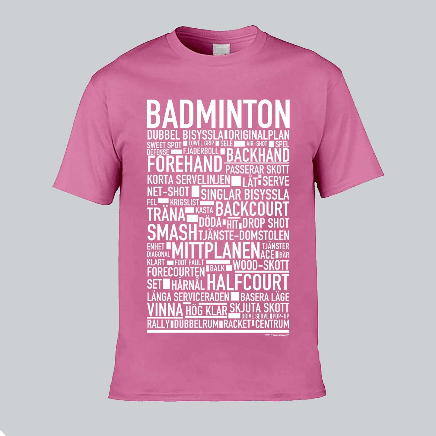 Badminton Text T-shirt