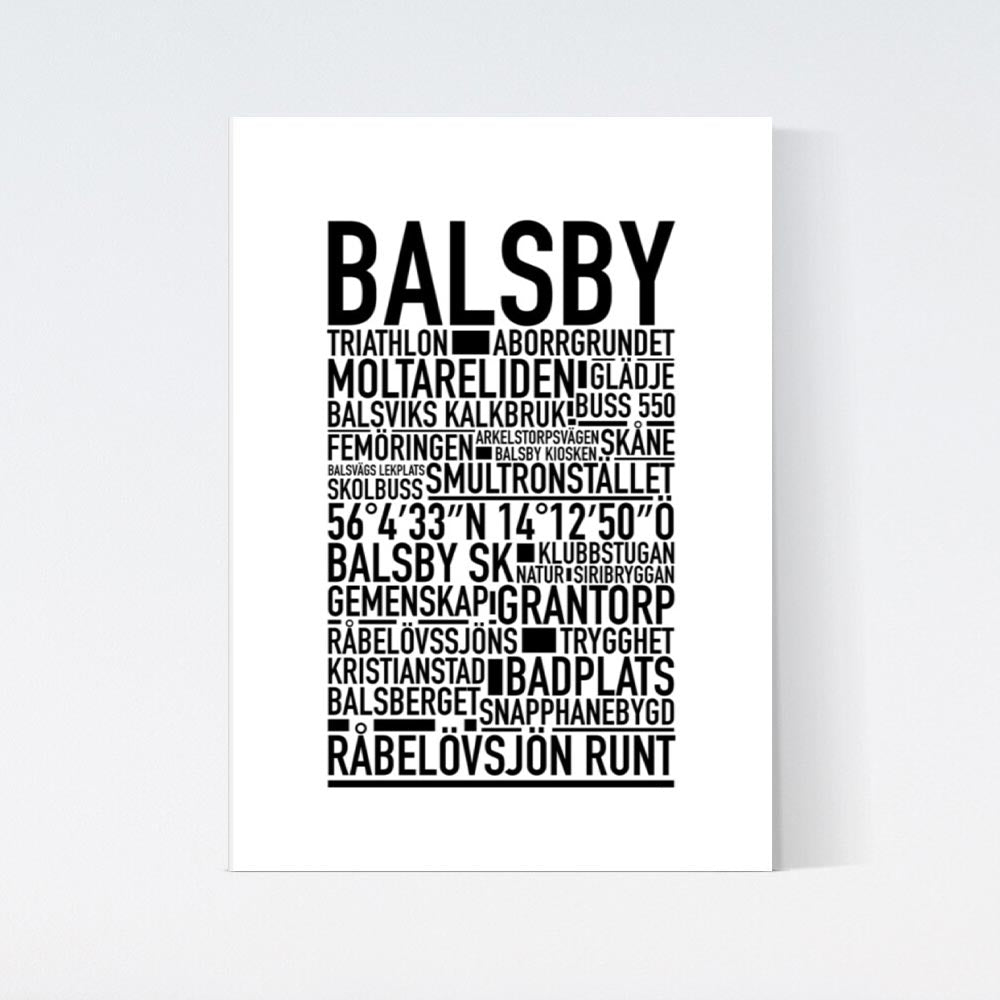Balsby Text Poster
