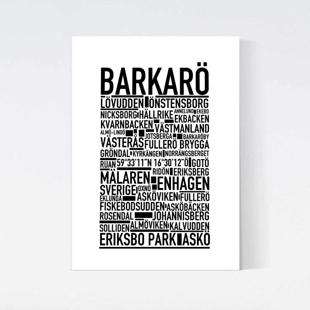 Barkarö Text Poster