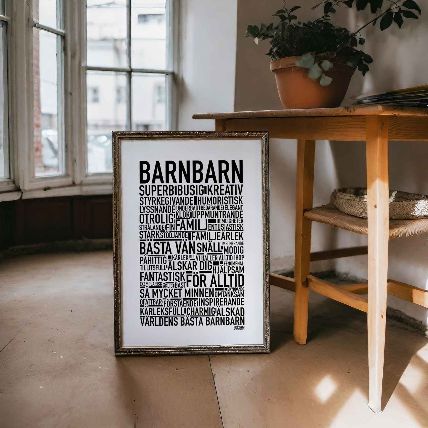 Barnbarn Text Poster