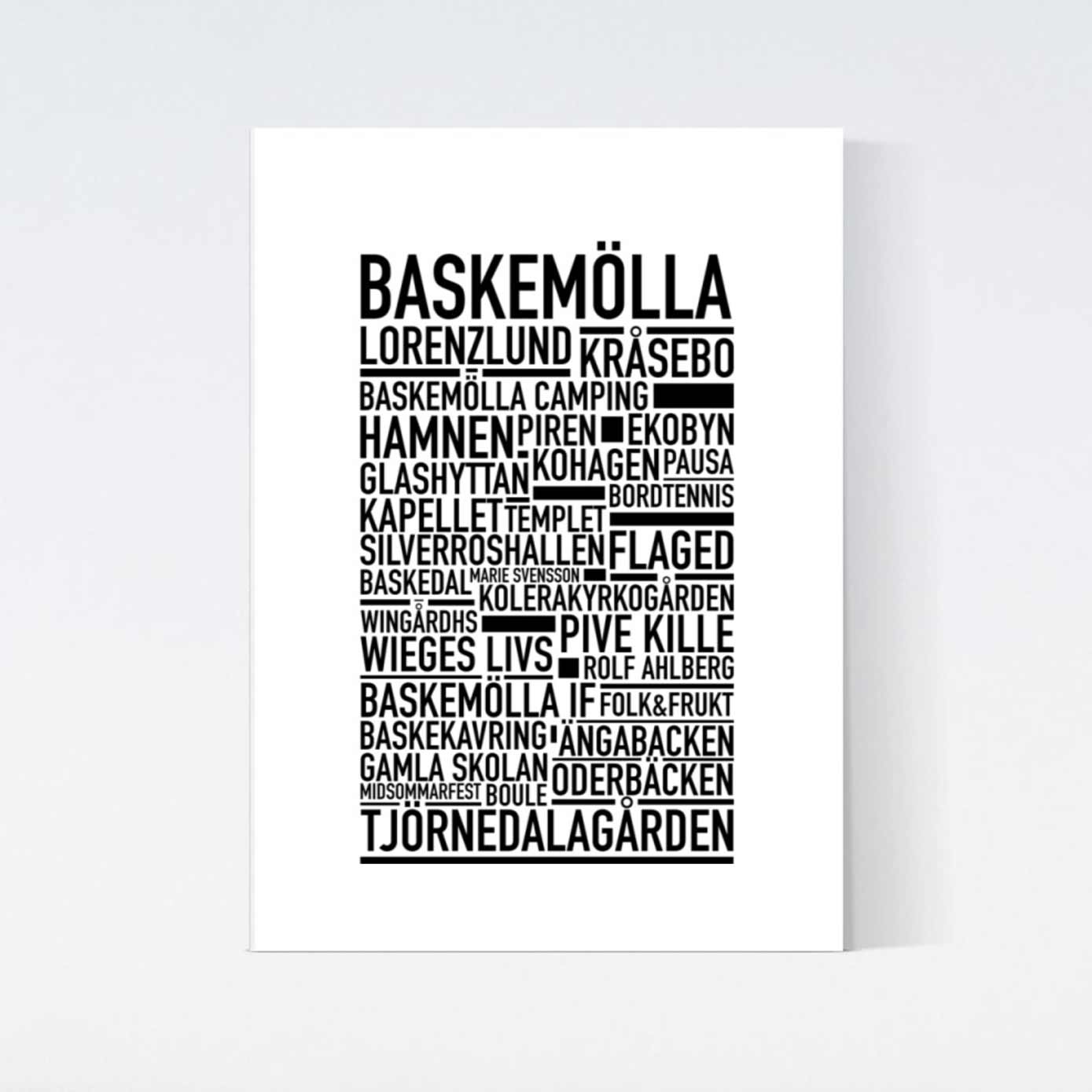 Baskemölla Text Poster
