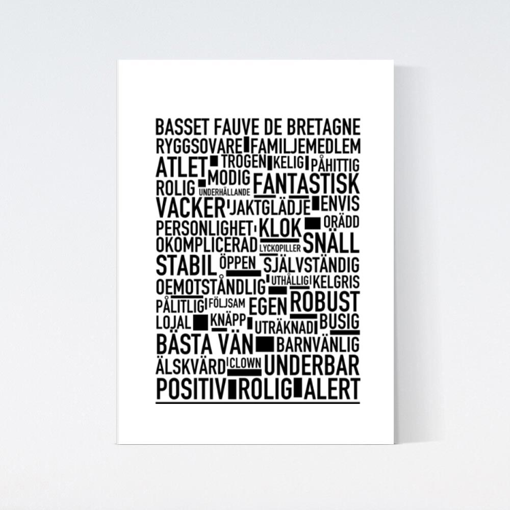 Basset Fauve De Bretagne Text Poster
