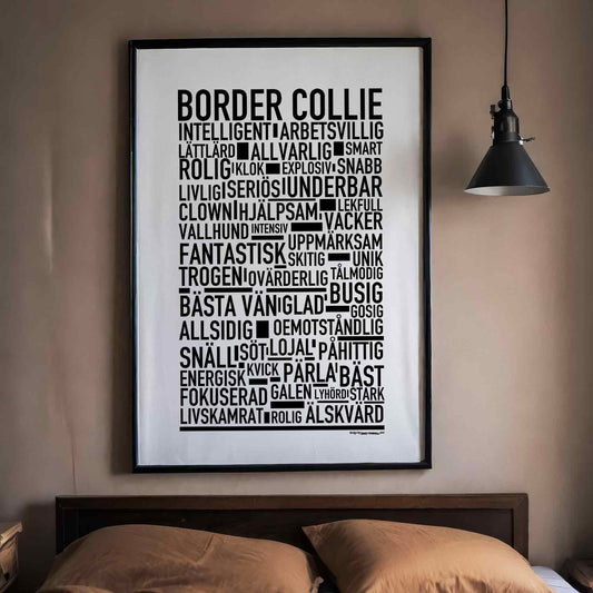 Border Collie Text Poster