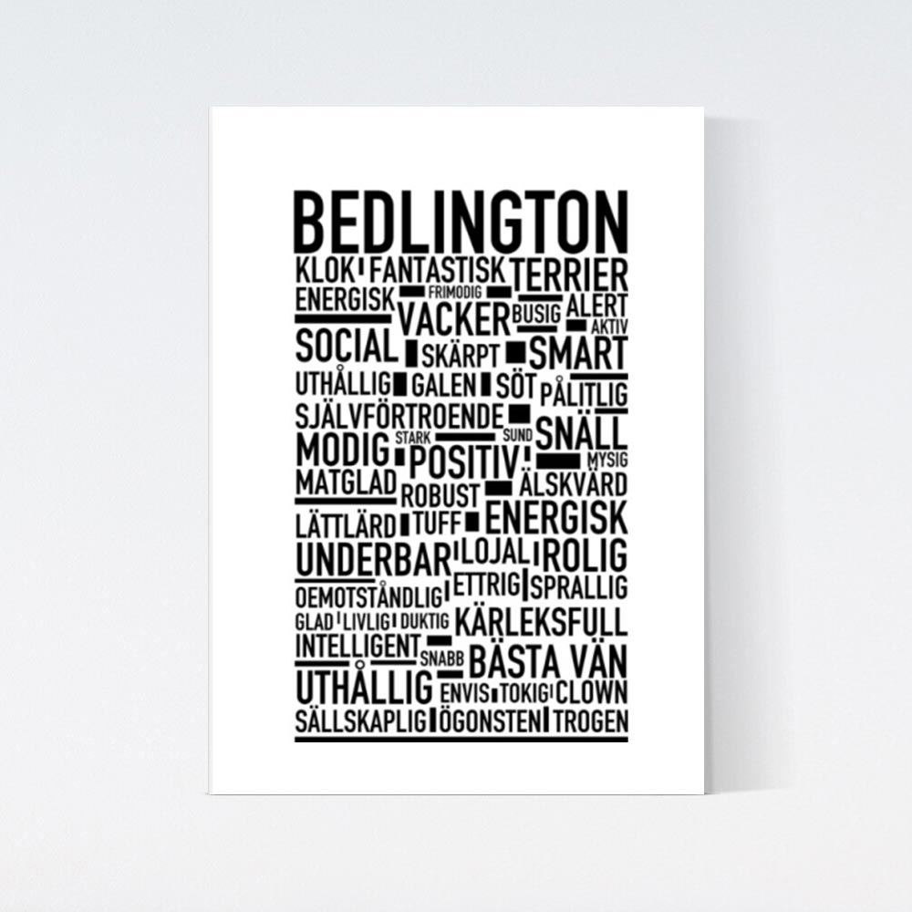 Bedlington Terrier Text Poster