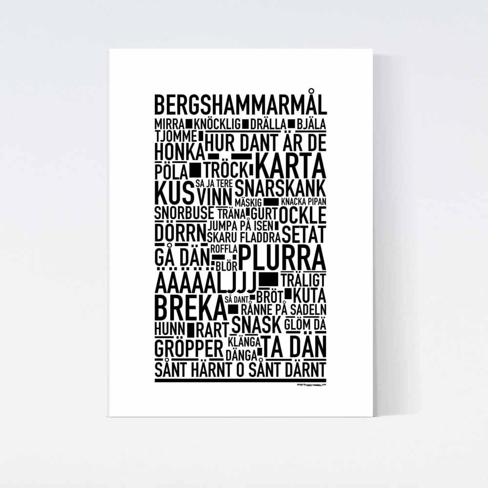 Bergshammarmål Dialekt Text Poster