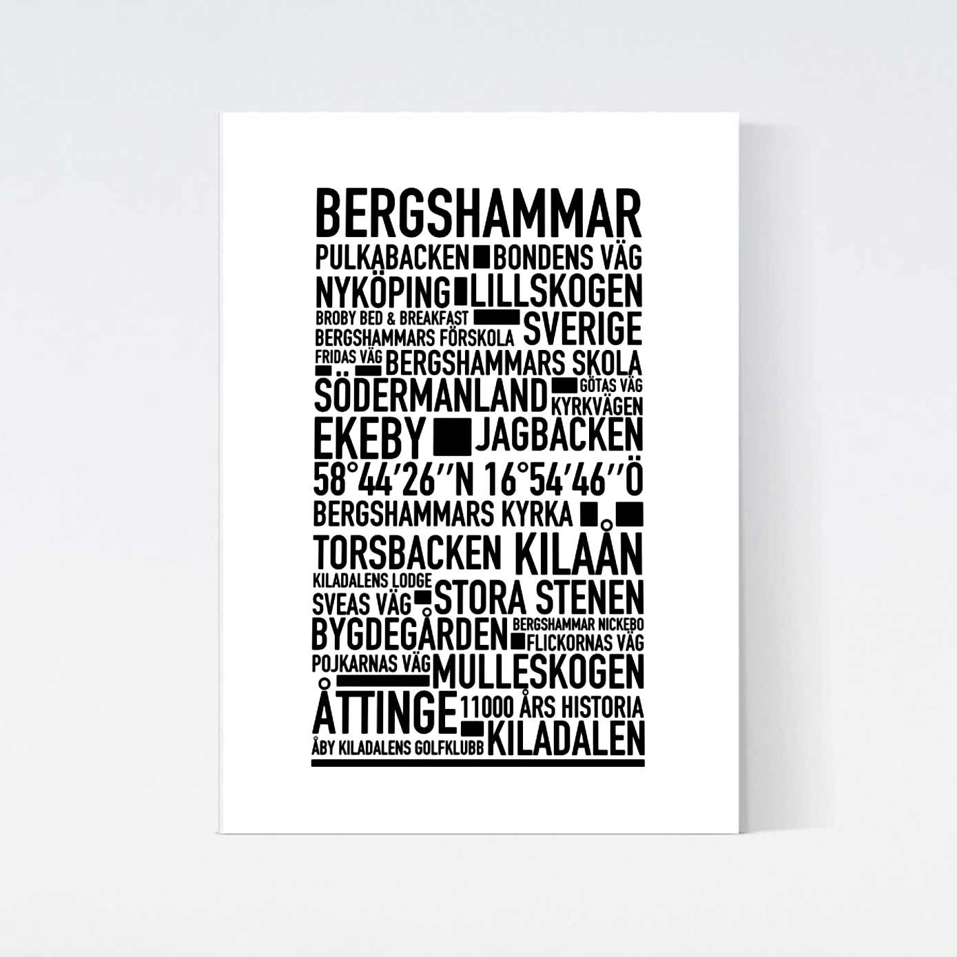 Bergshammar Text Poster