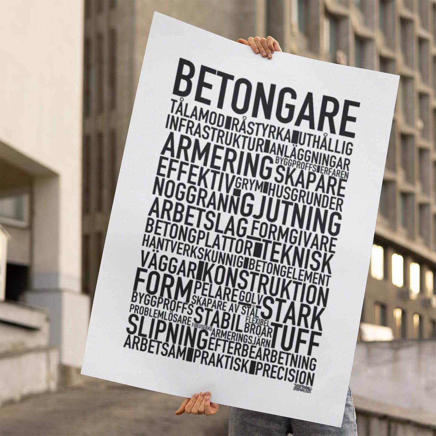 Betongare Text Poster