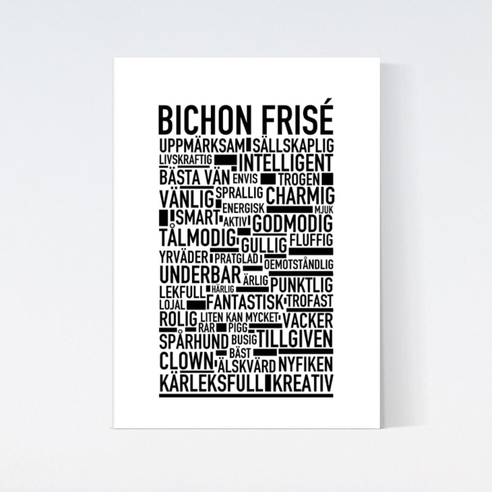 Bichon Frisé Text Poster