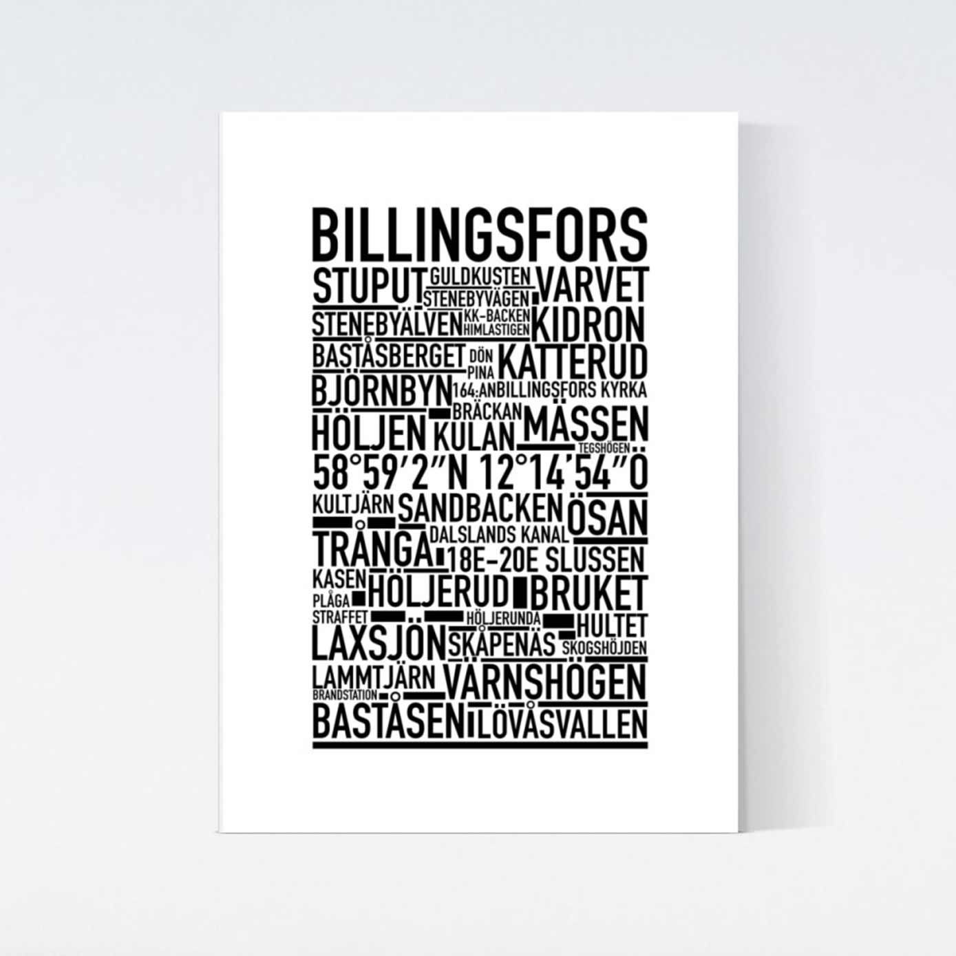 Billingsfors Text Poster