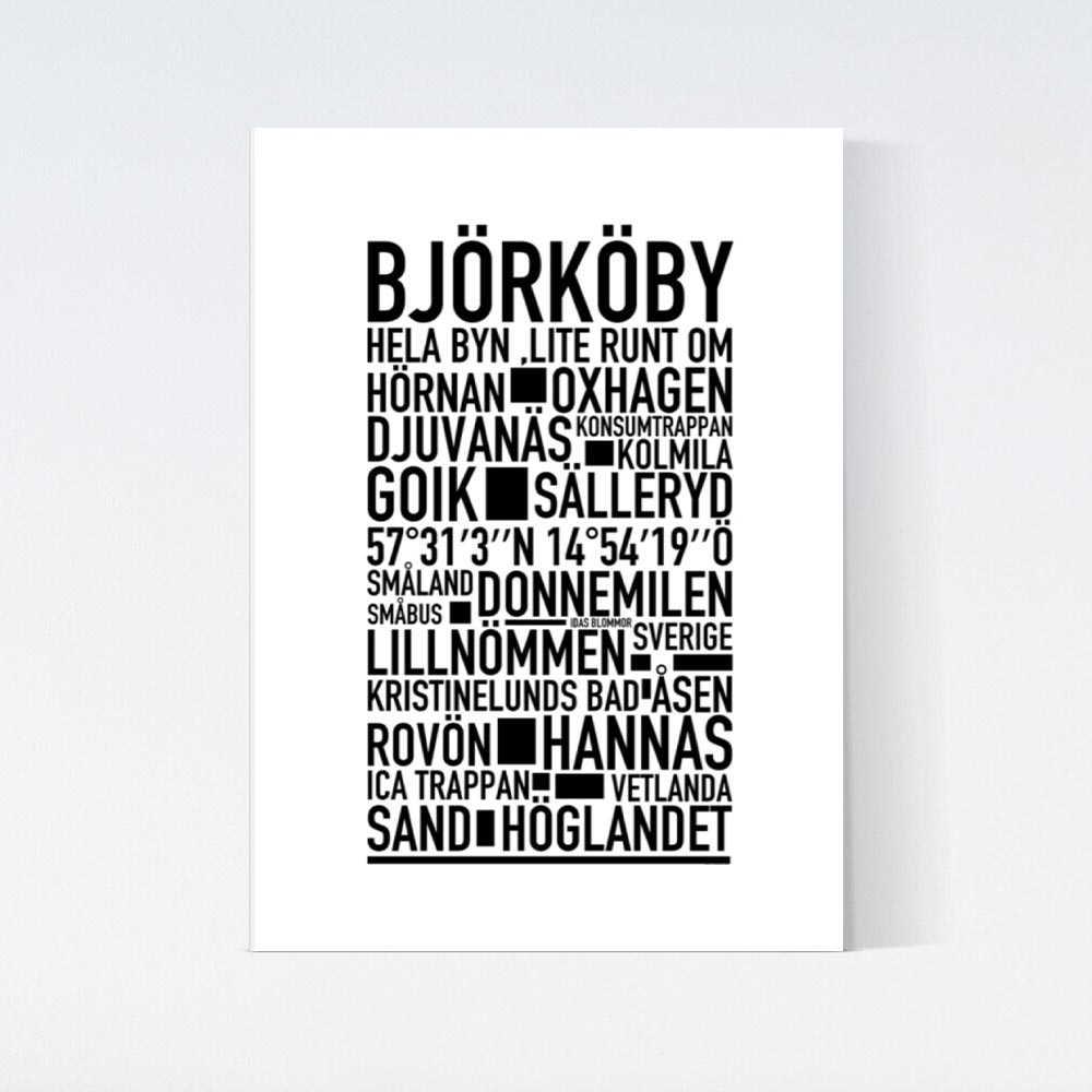 Björkövik Text Poster