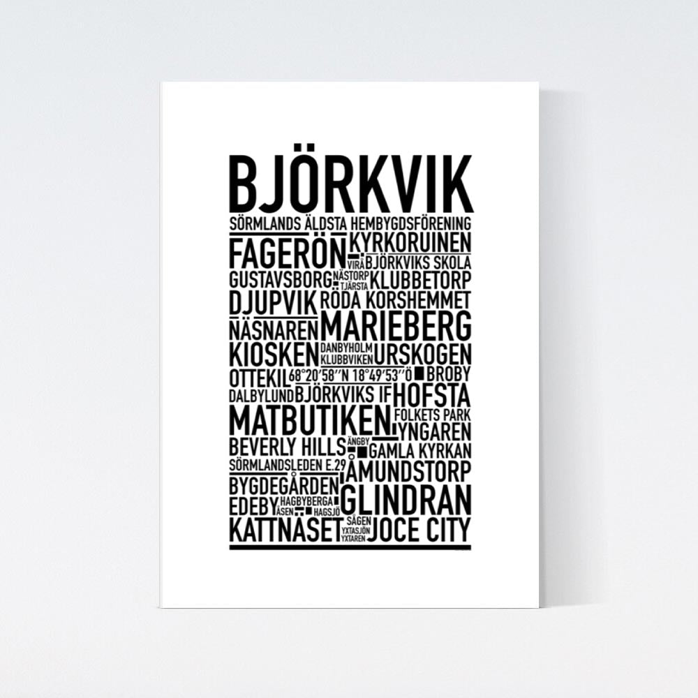 Björkvik Text Poster