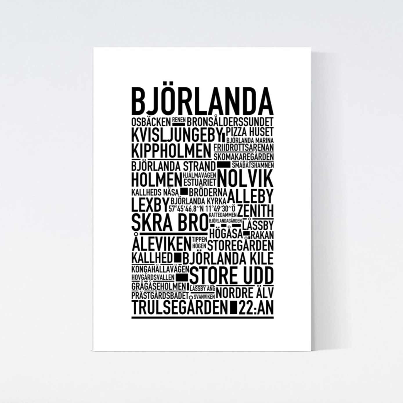 Björlanda Text Poster
