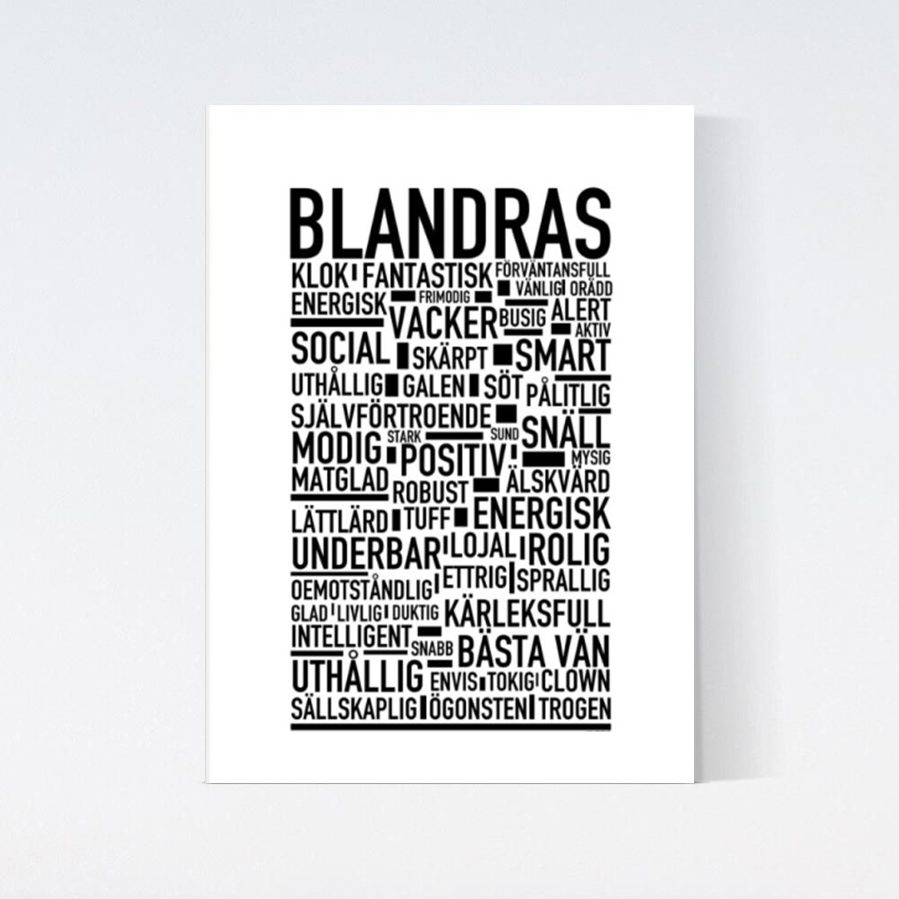 Blandras Text Poster