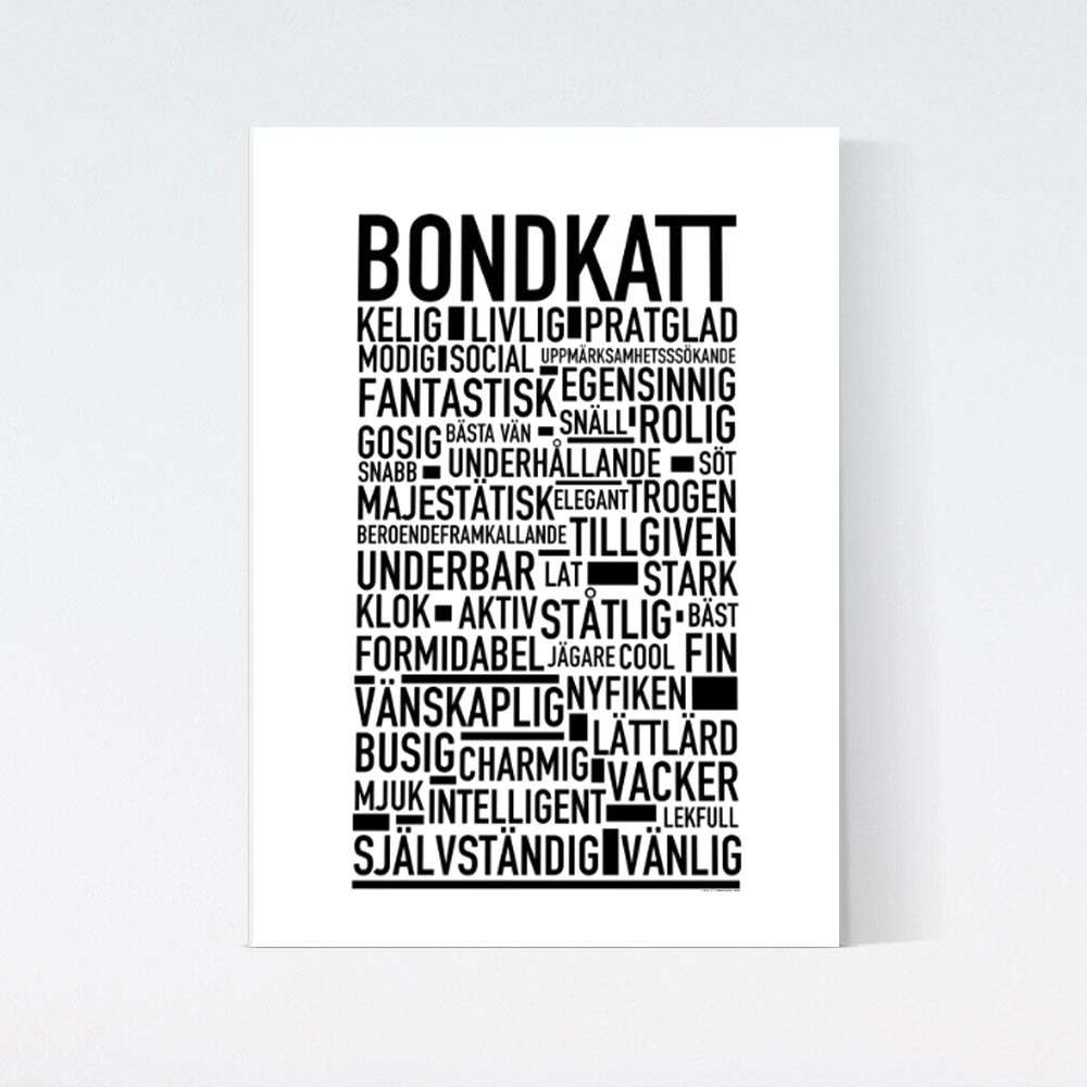 Bondkatt Katt Poster