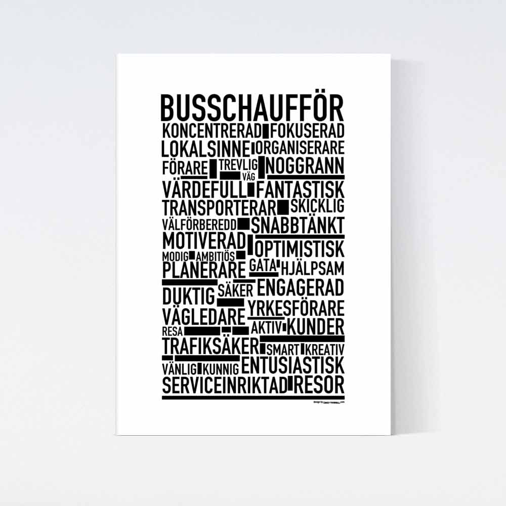 Busschaufför Text Poster