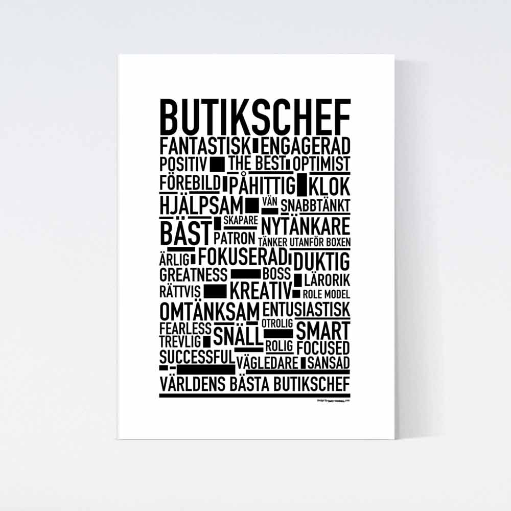 Butikschef Text Poster