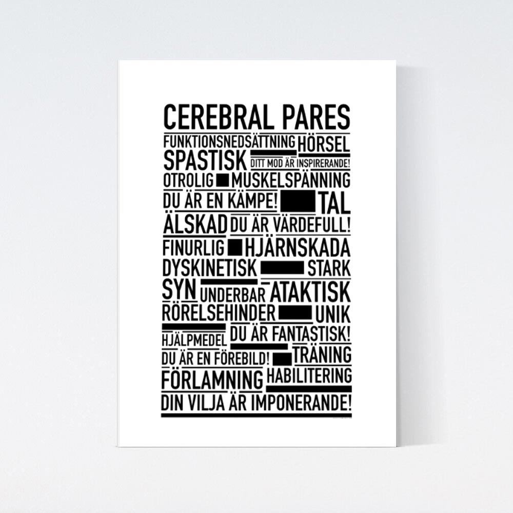 Cerebral Pares Text Poster