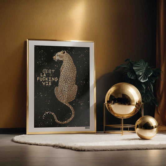 Leopard C'est La Fucking Vie Poster