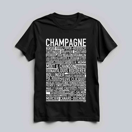 Champagne Brands Text T-shirt