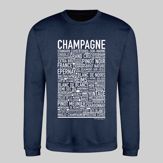 Champagne Entusiast Text Sweatshirt