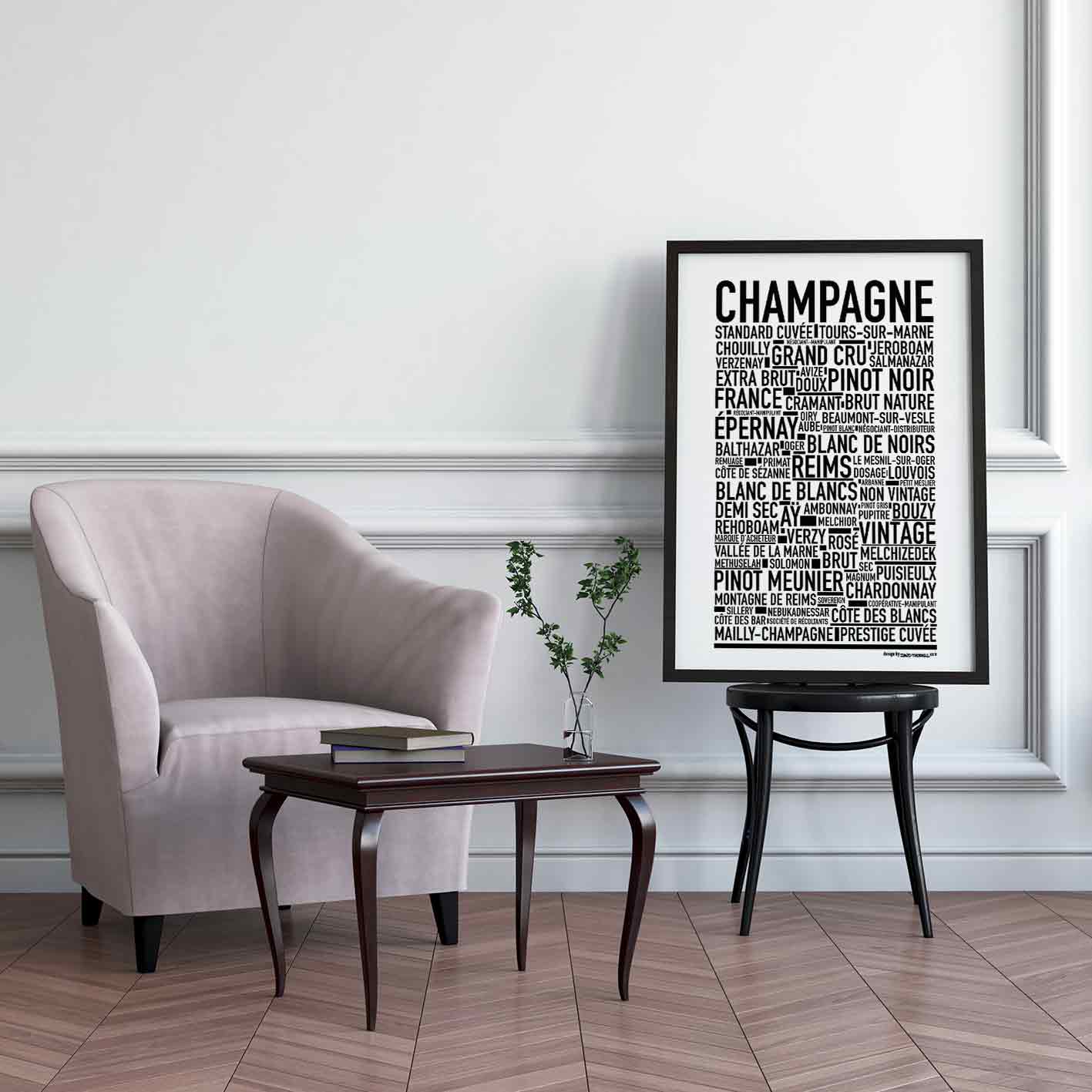 Champagne Entusiast Text Poster