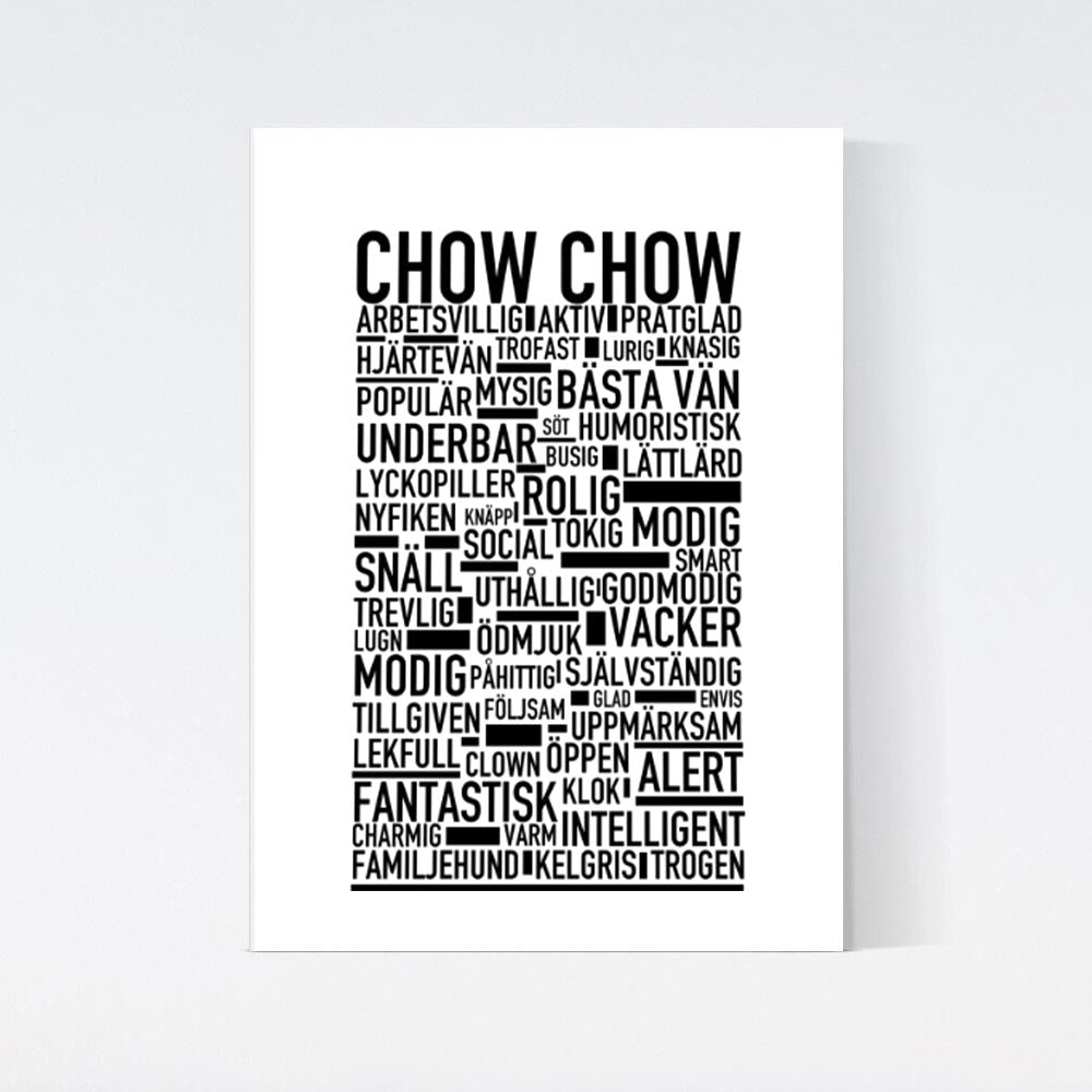 Chow Chow Text Poster