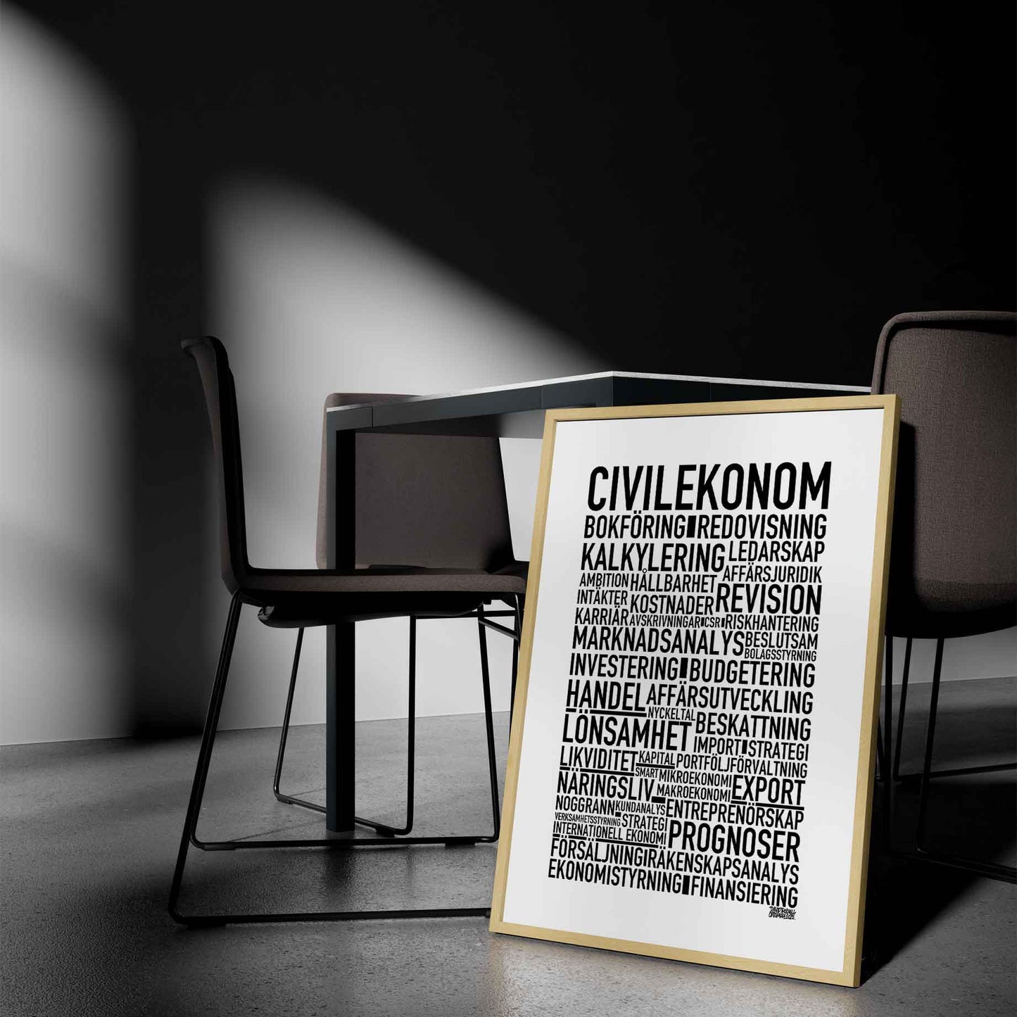 Civilekonom Text Poster