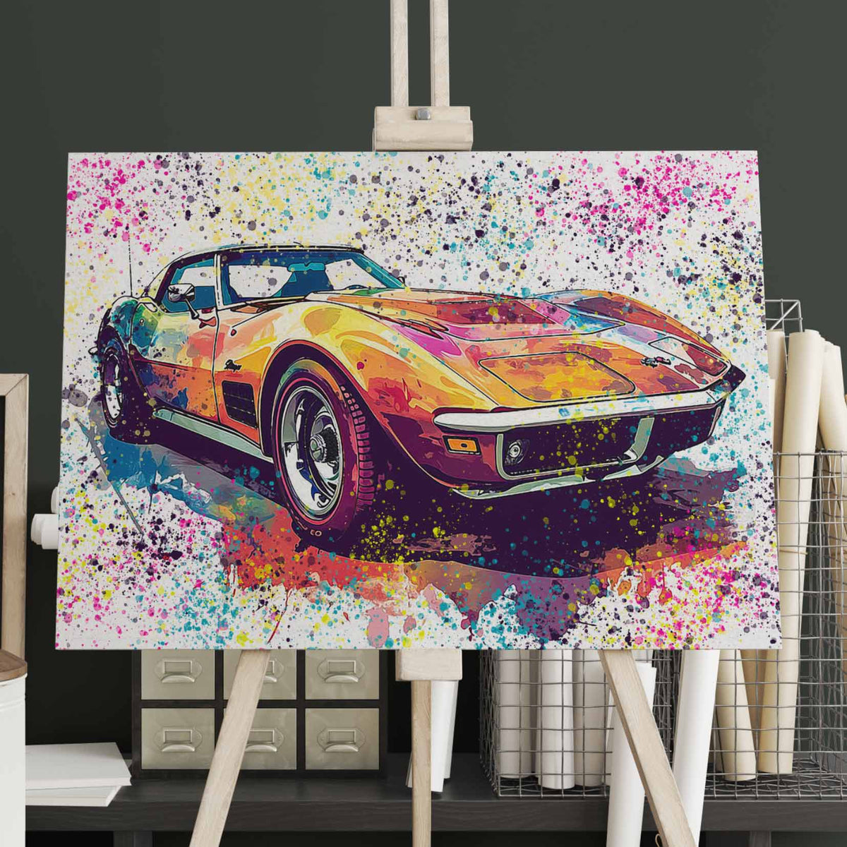 Corvette Car Canvas