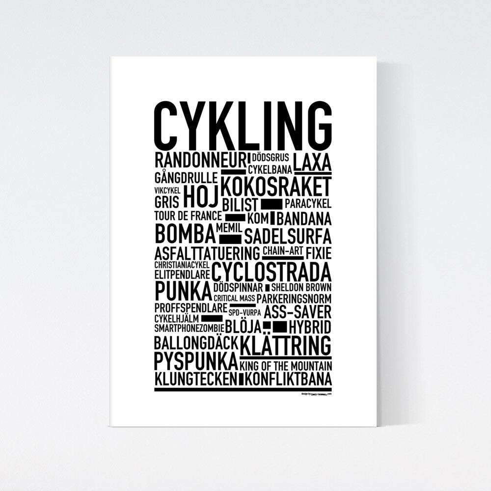 Cykling Text Poster