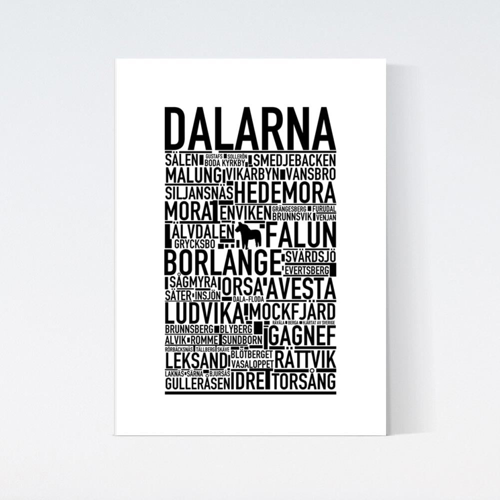 Dalarna Landskap Text Poster
