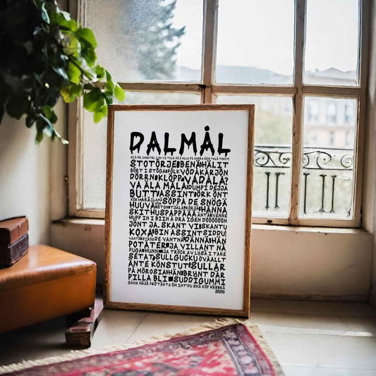 Dalmål Graffiti Dialekt Text Poster
