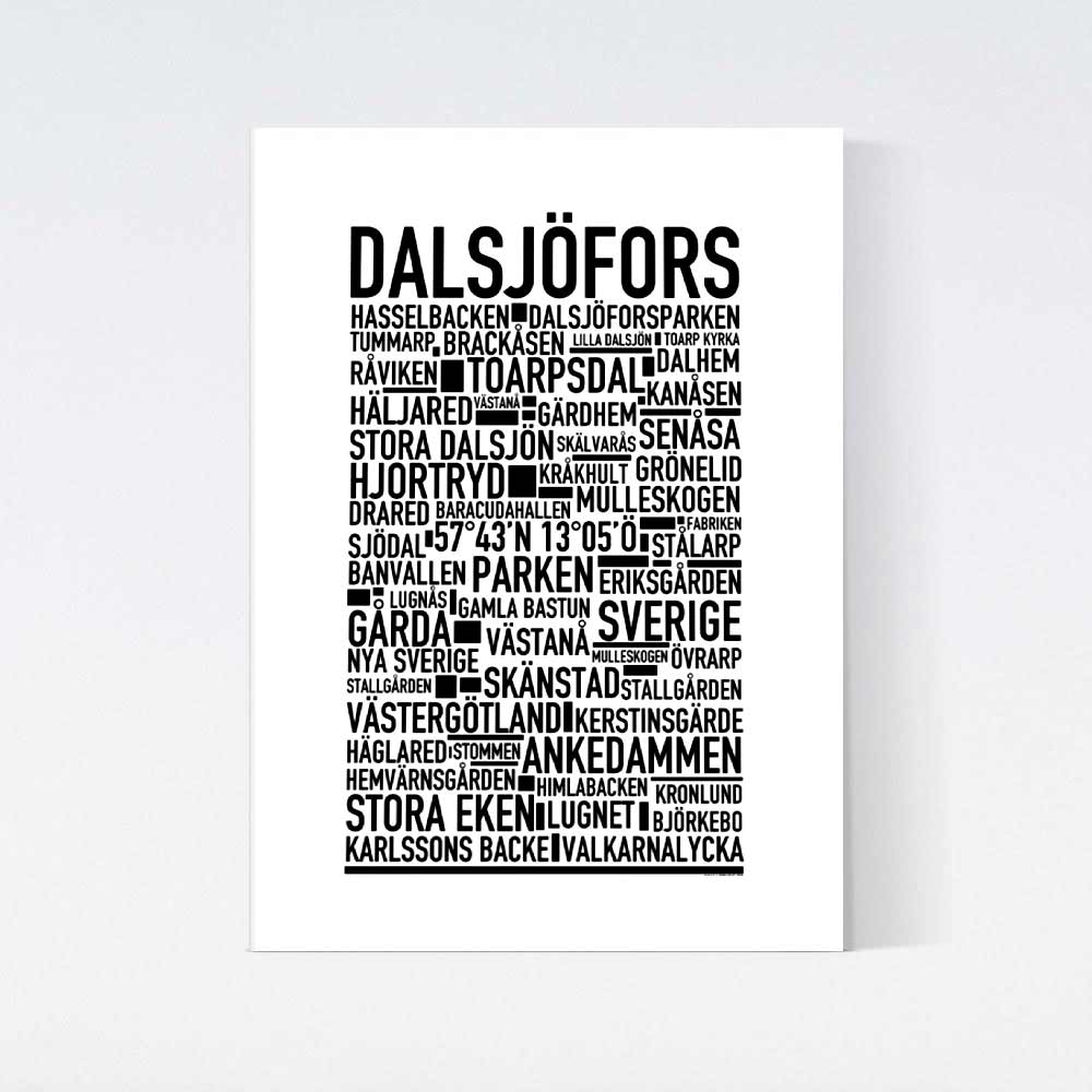 Dalsjöfors Text Poster