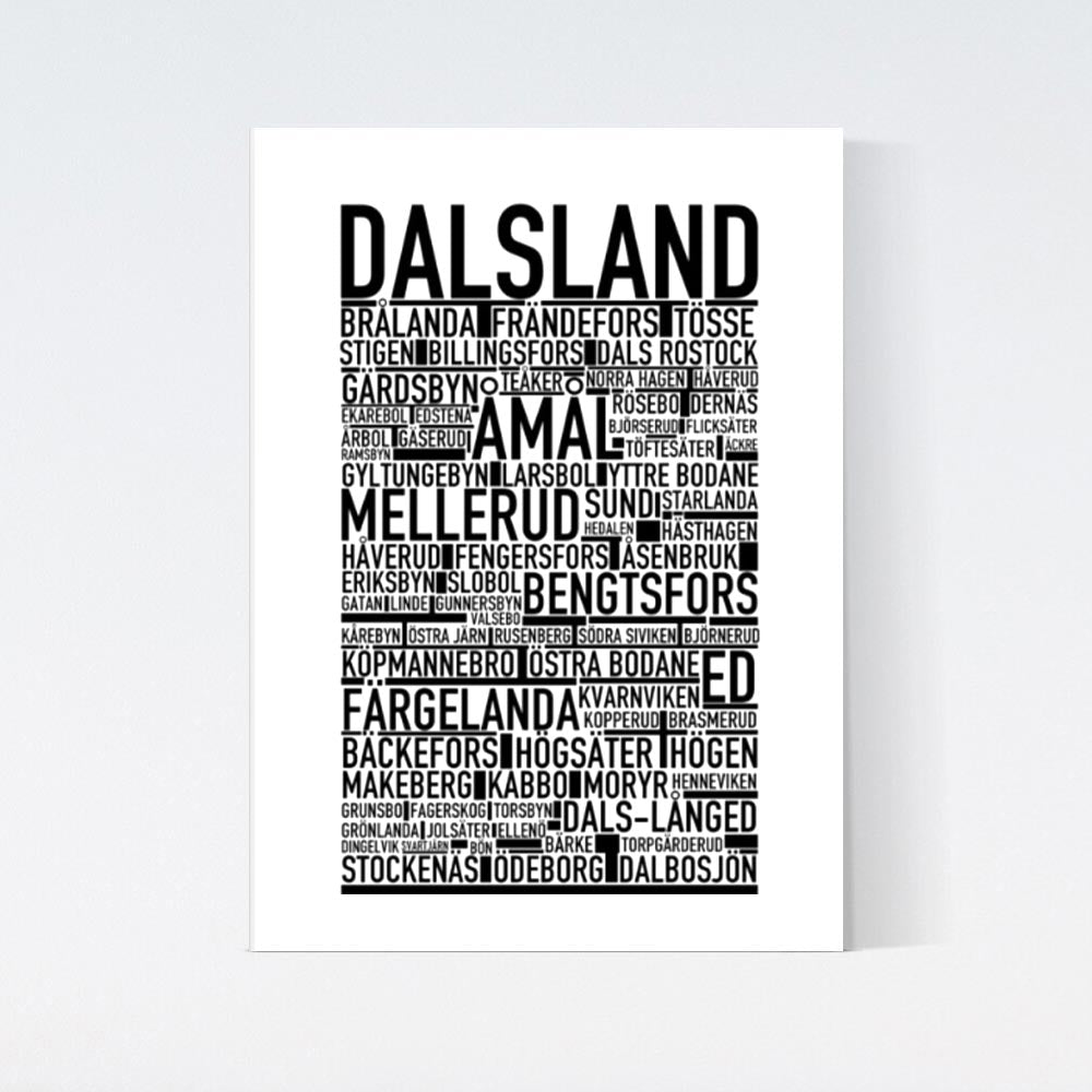 Dalsland Landskap Text Poster