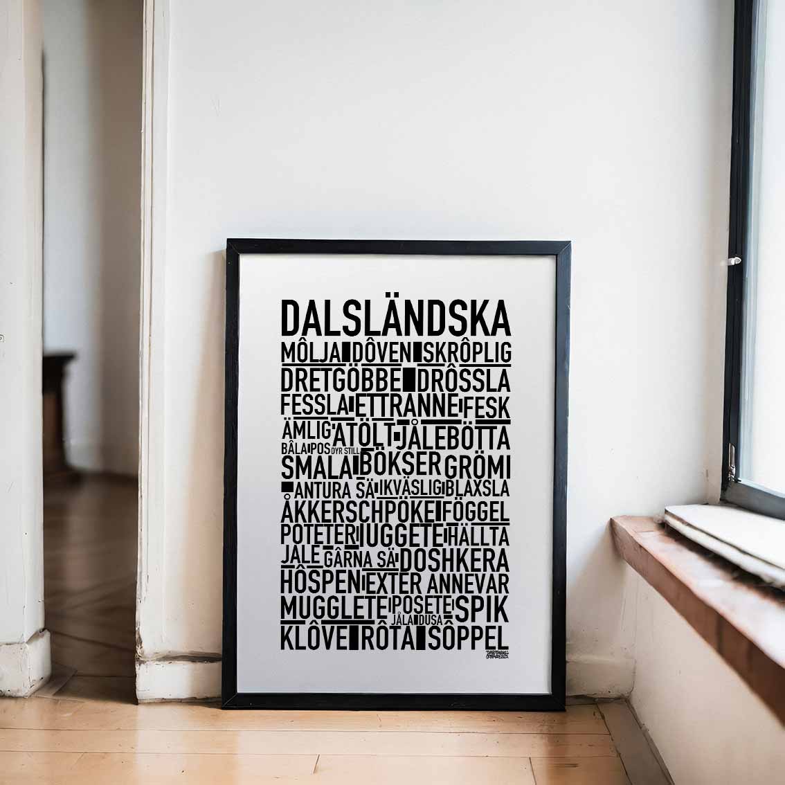 Dalsländska Dialekt Text Poster