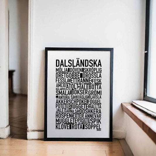 Dalsländska Dialekt Text Poster