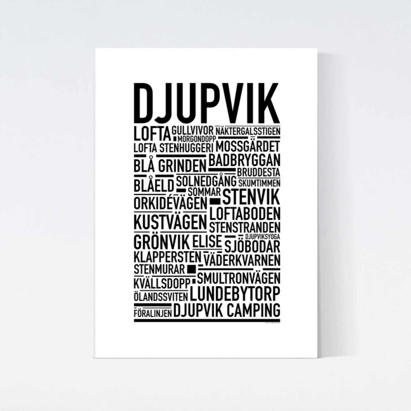 Djupvik Text Poster