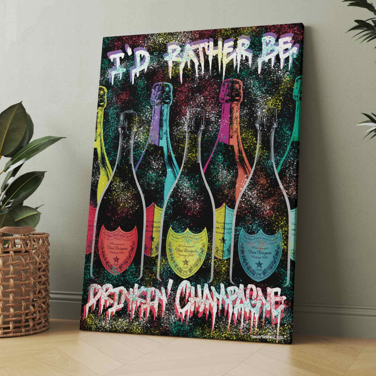 Drinkin' Champagne Canvas