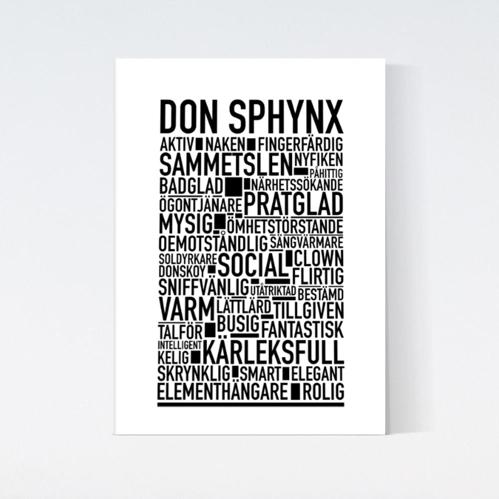 Don Sphynx Katt Poster